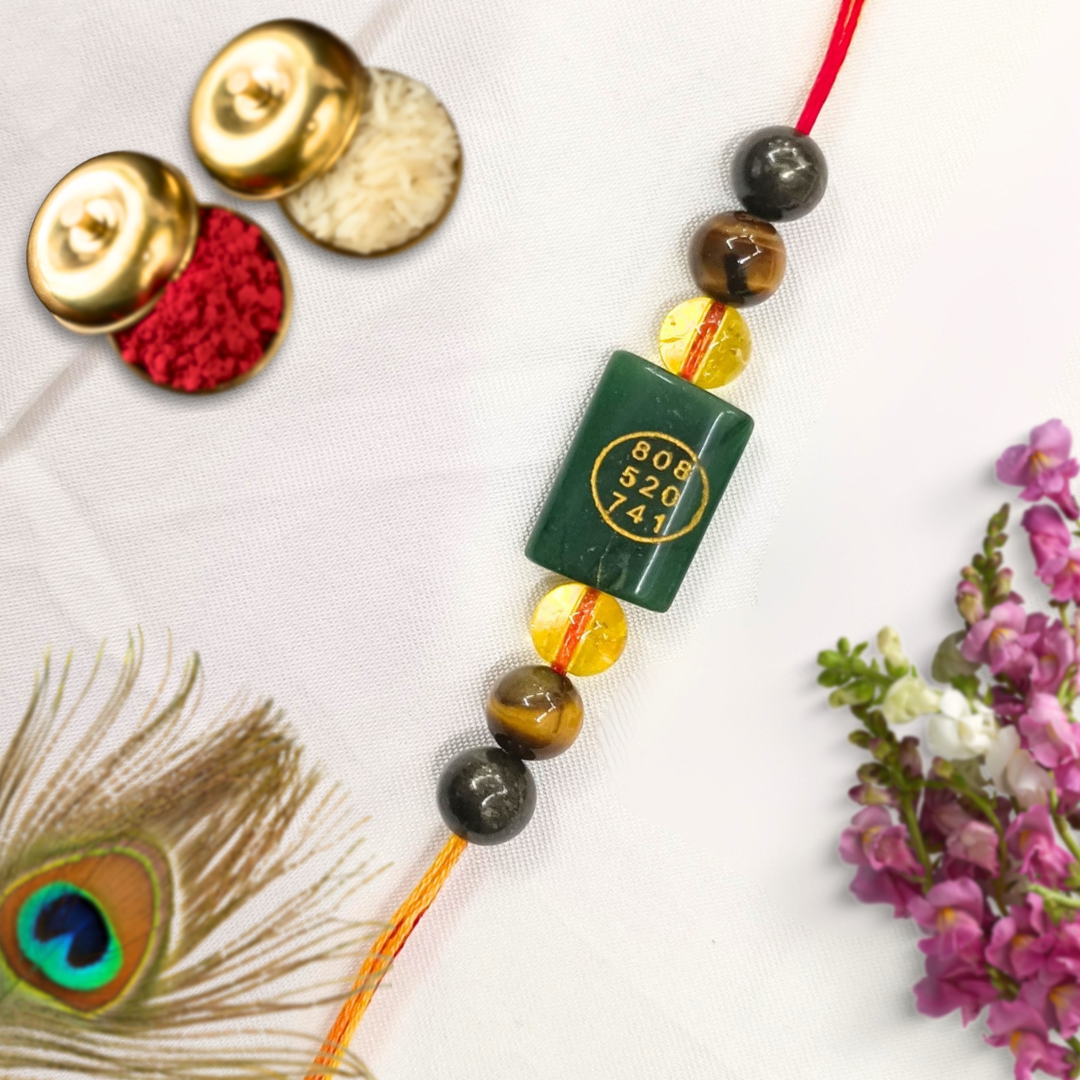 Money Magnet Zibu Crystal Rakhi