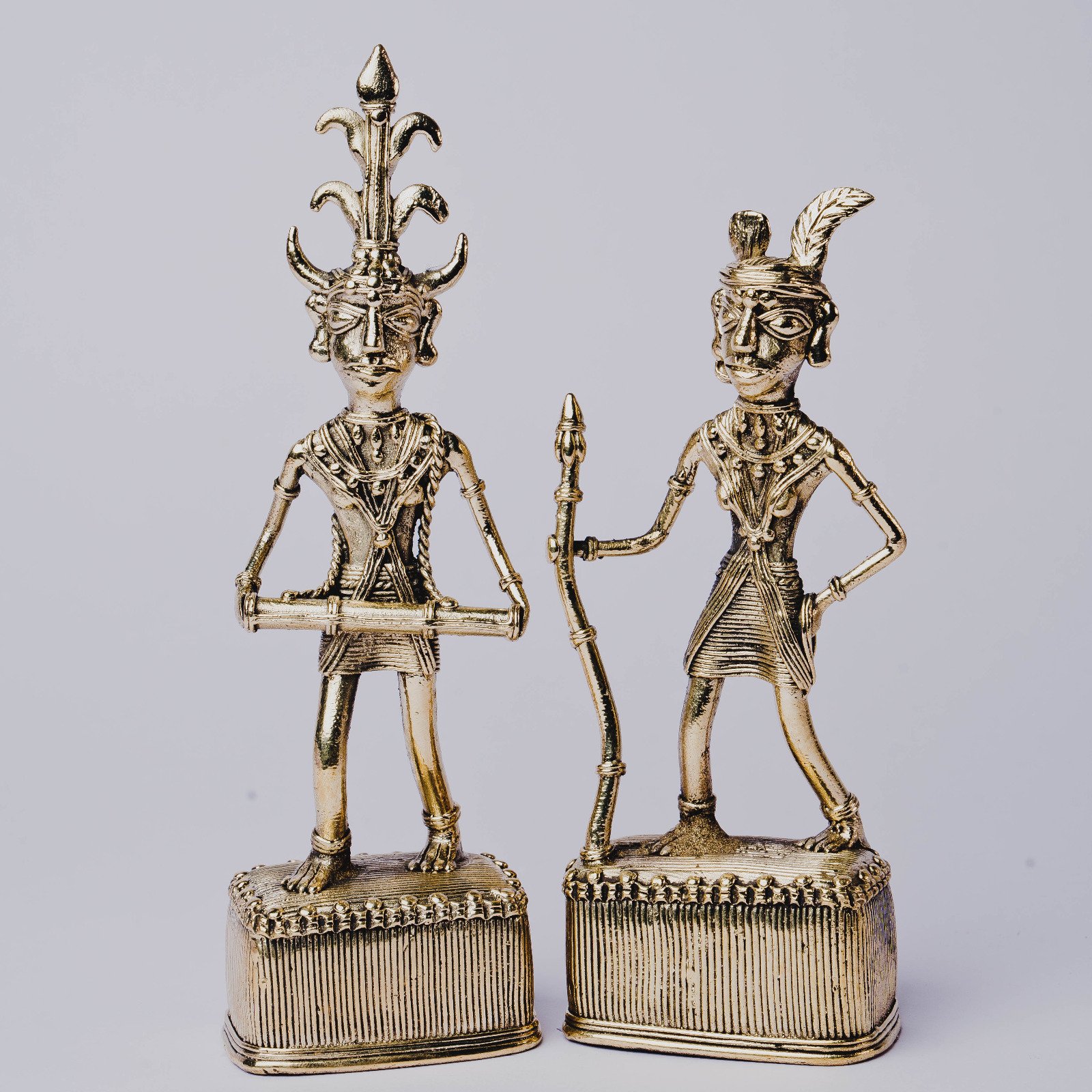 Tribal Couple – Handcrafted Dhokra Brass