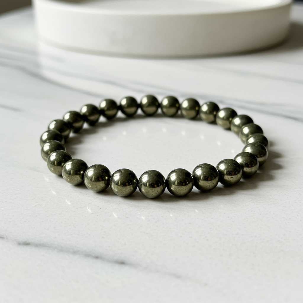 Raw Pyrite Money Magnet Crystal Bracelet