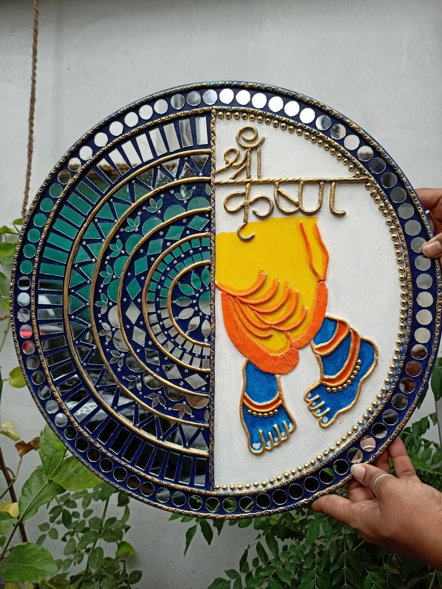 Lippan Art “Shree Krishna” Frame