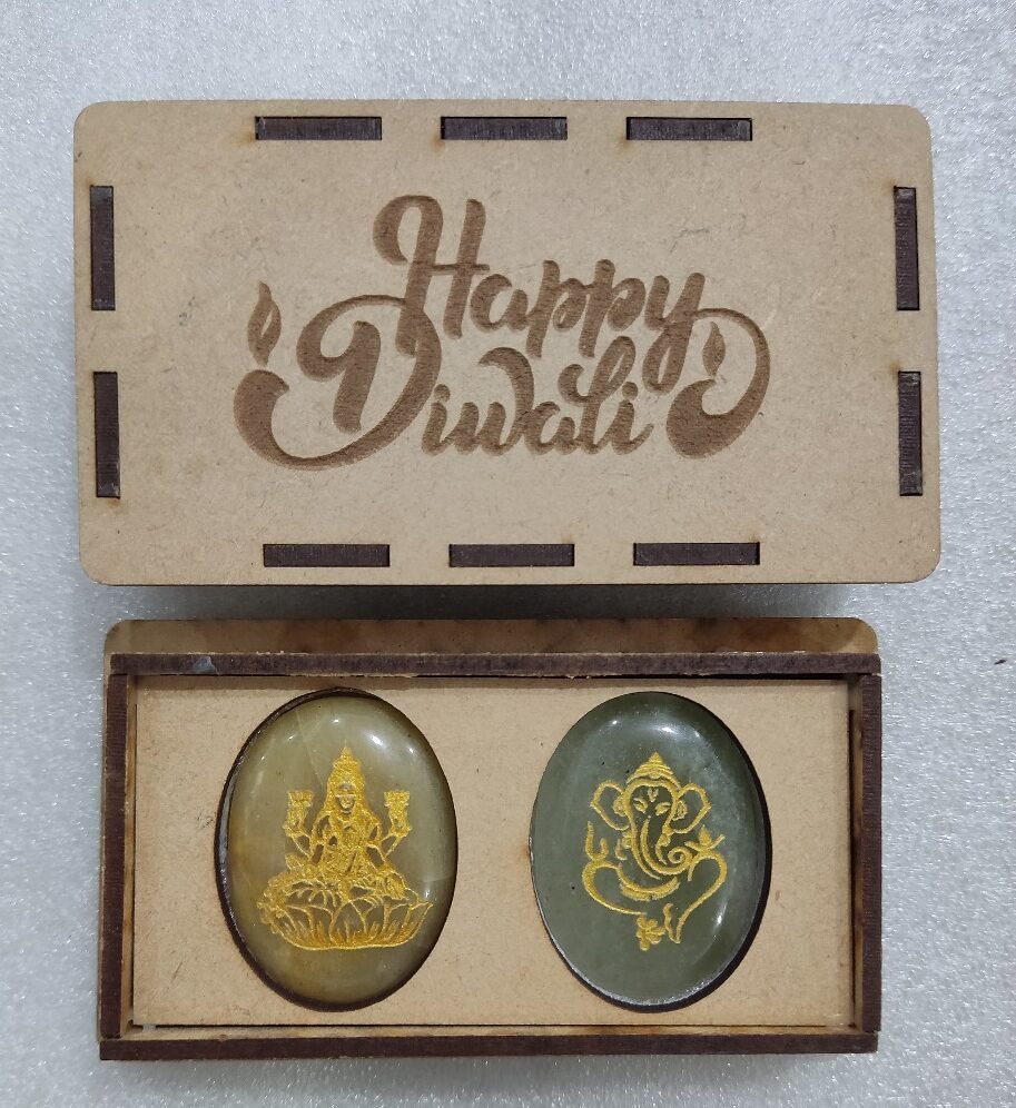 Pyrite Ganpati Laxmi Zibu Coin Gift Set