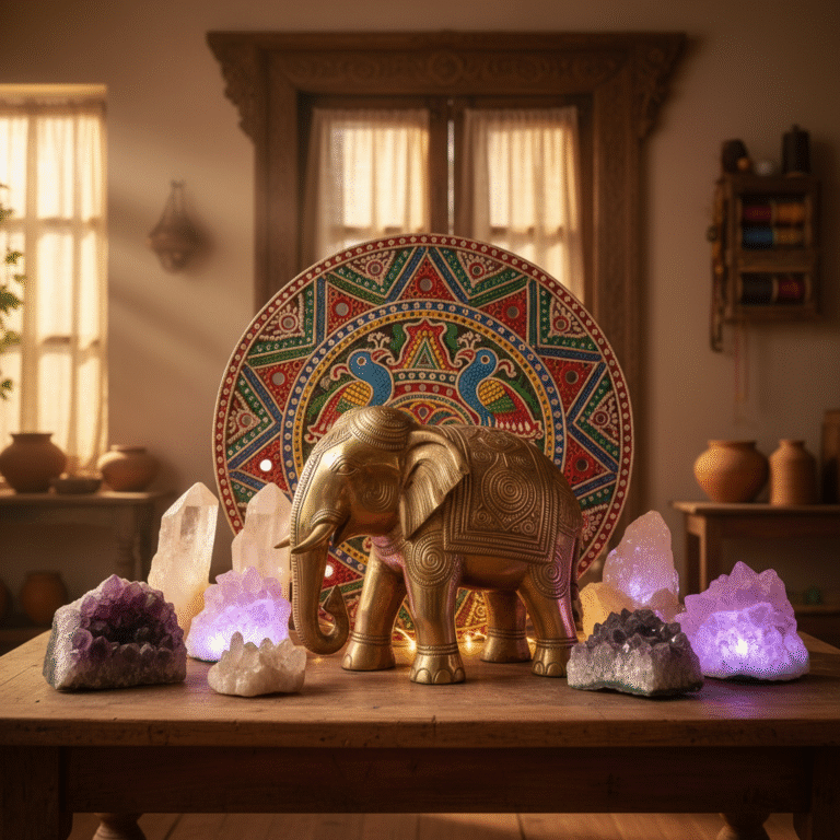 real crystal and brass home decor gift