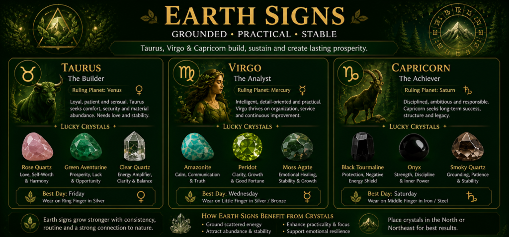 earth signs astrology and crystal guide