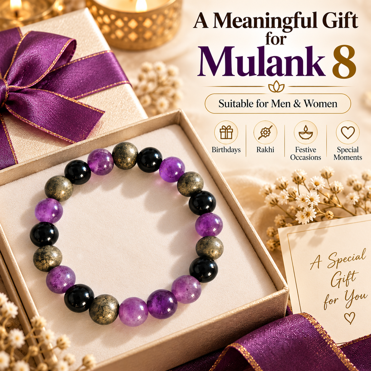 Mulank 8 Crystal Bracelet