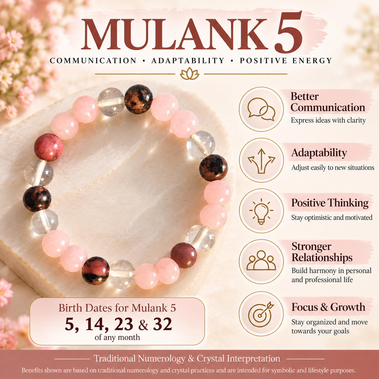 Mulank 6 Crystal Bracelet Online