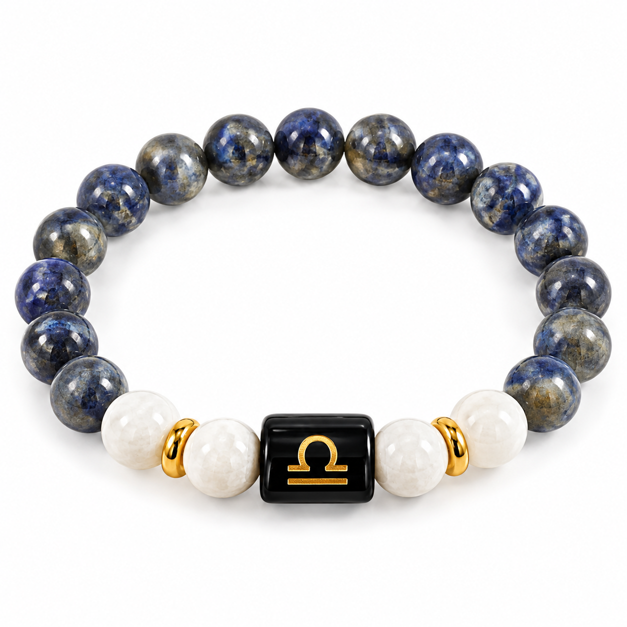 Libra Crystal Bracelet | Lapis Lazuli & Howlite Tula Rashi (तुला राशि)