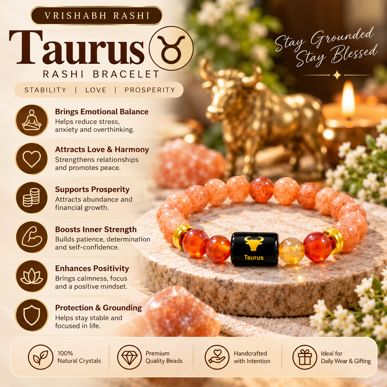 Taurus Rashi Bracelet