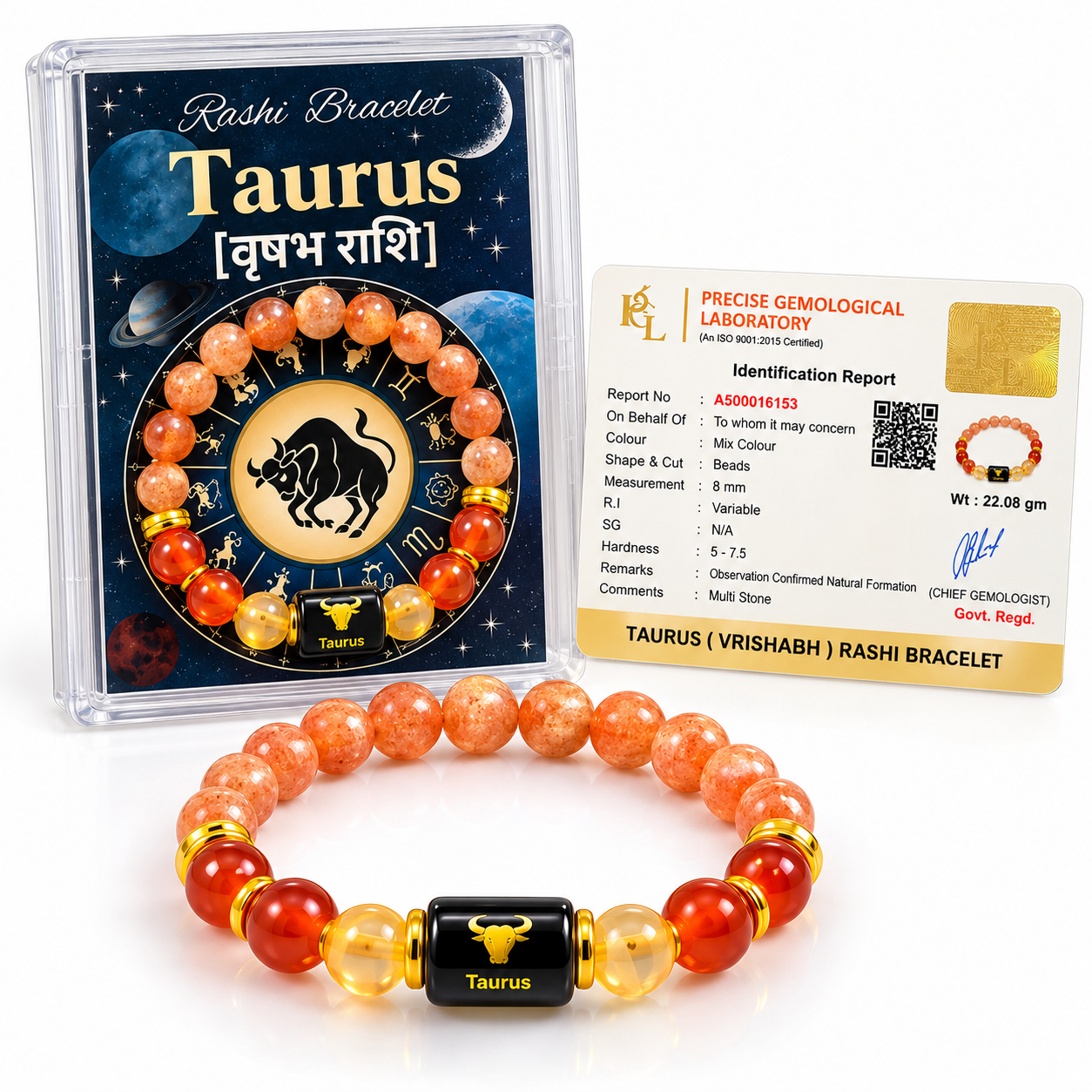 Taurus Zodiac Crystal Bracelet Set